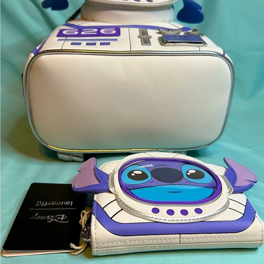 Loungefly x Disney Stitch 626 Spacesuit Astronaut Backpack & Wallet